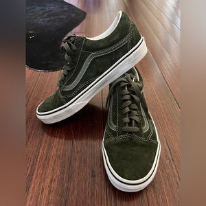 Green Leather Vans